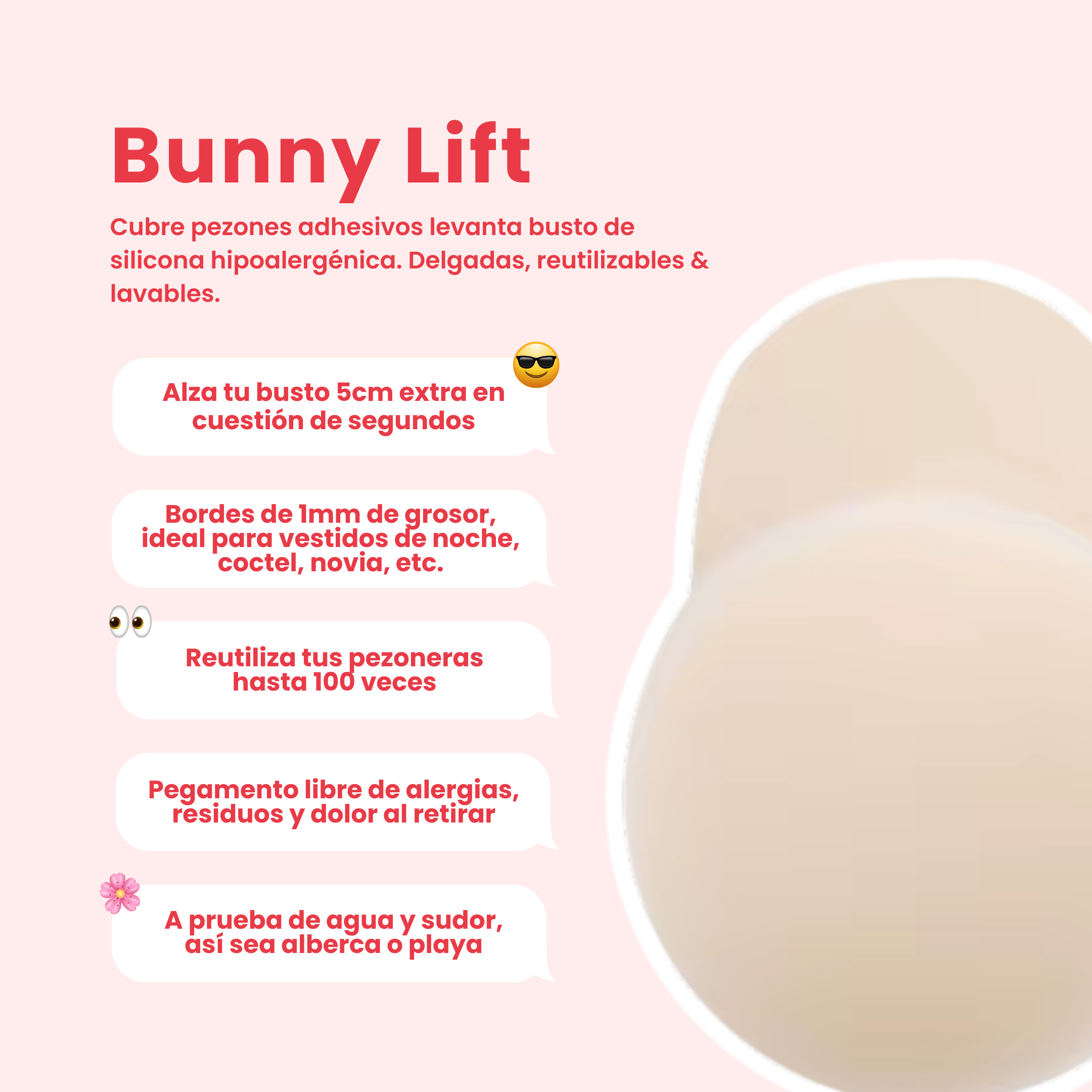 Bunny Lift | Cubre Pezón Push Up Silicona Nippi Nippi México